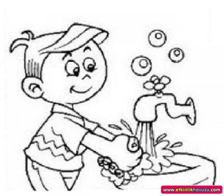 Раскраска дети умываются