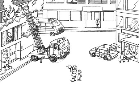 Раскраски для мальчиков пожарные