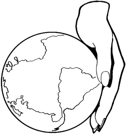 Рисунок земли для раскрашивания