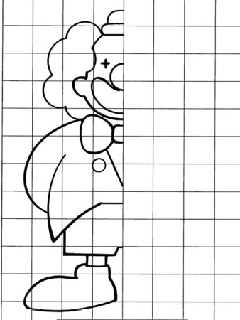 Дорисовать вторую половину по клеточкам