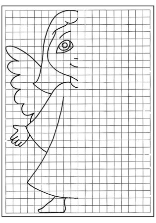 Рисунки по клеткам чёрно белые