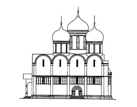 Храм раскраска