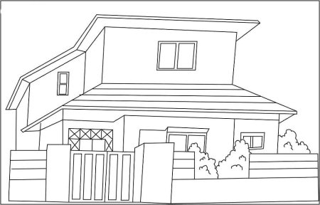 Дом раскраска