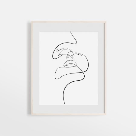 Лицо одной линией