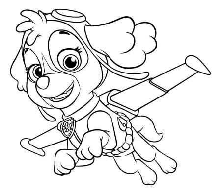 Раскраска Скай Маршал и Крепыш