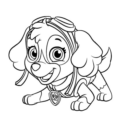 Скай раскраска Щенячий патруль