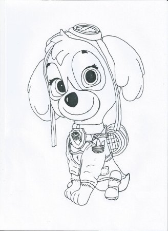 Разукрашки Скай Щенячий патруль