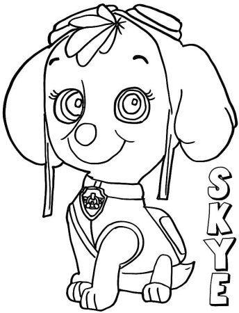 Скай раскраска Щенячий патруль