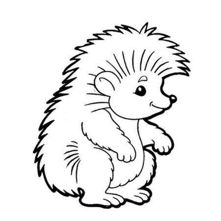 Ежик трафарет