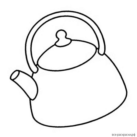 Чайник раскраска для детей