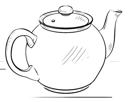 Чайник контур для детей