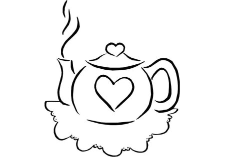 Чайник раскраска