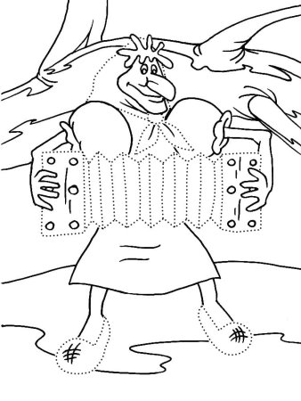 Раскраска баба Яга для детей