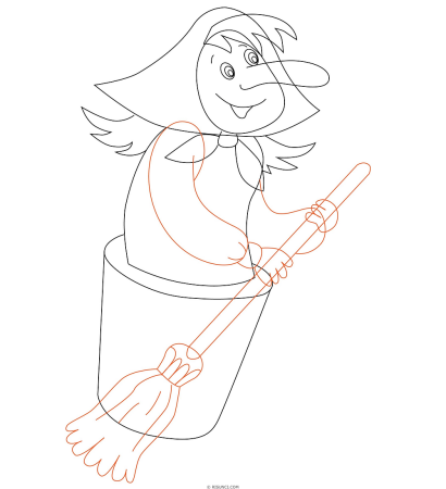 Ведьма раскраска