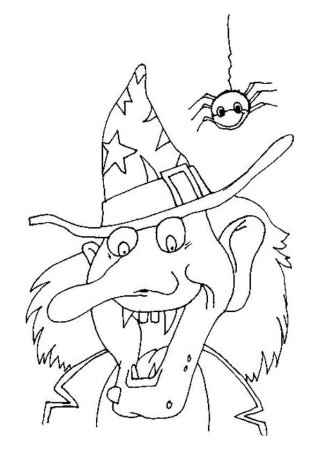 Баба Яга злая раскраска для детей