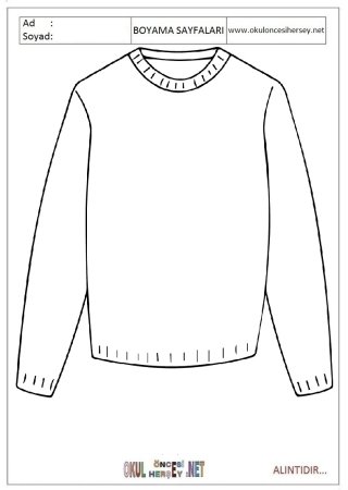 Трафарет свитера для рисования
