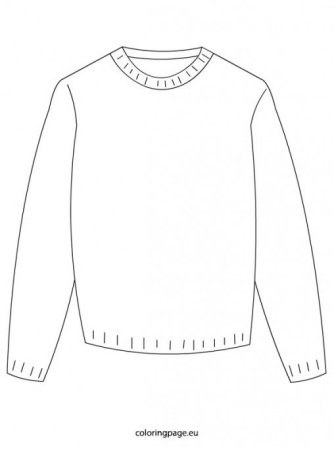 Свитер раскраска для малышей