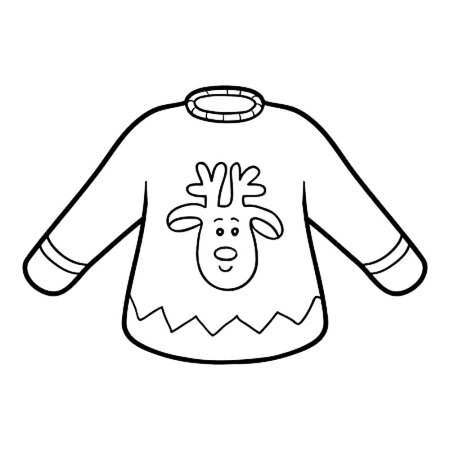 Трафарет свитера для рисования