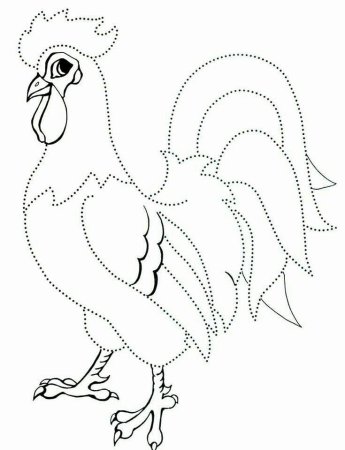 Петушок раскраска для детей