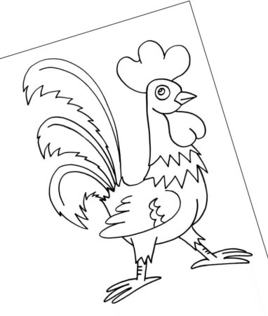 Петушок. Раскраска