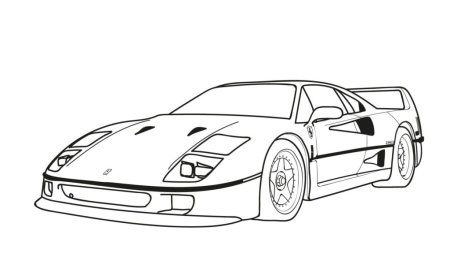 Ferrari f40 раскраска