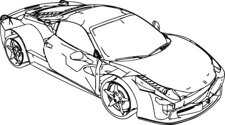 Ferrari 458 Italia раскраска