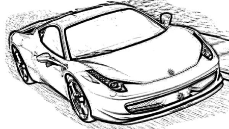Раскраска Ferrari f50