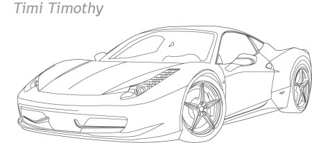 Раскраска Феррари 458 Италия
