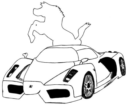 Раскраски для мальчиков Ferrari