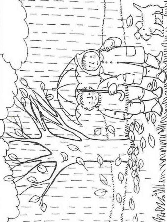 Раскраски на тему осень Золотая