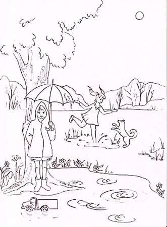 Осень рисунок эскиз