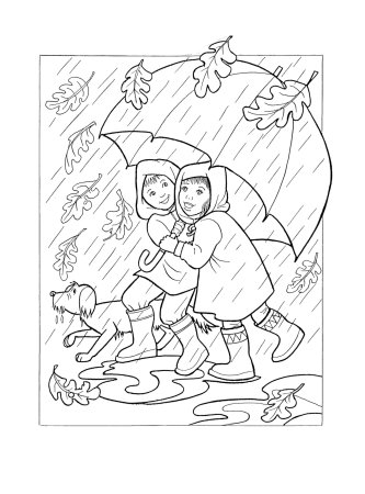 Раскраски для детей на тему осень