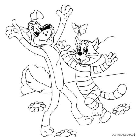 Раскраска "в Простоквашино"