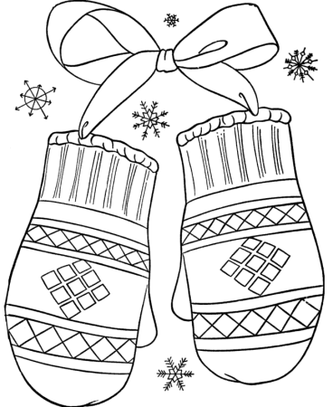 Рукавички раскраска