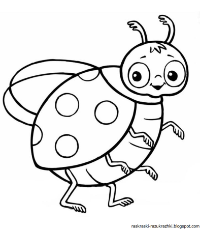 Божья коровка раскраска