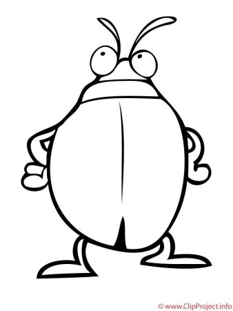 Раскраска Жук Божья коровка