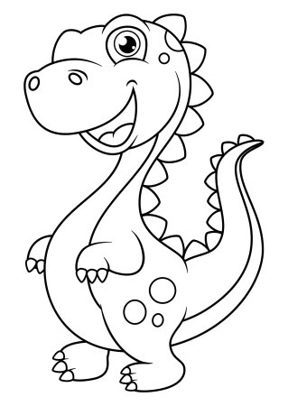 Милые Динозаврики. Раскраска