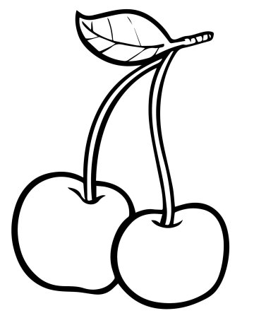 Вишня раскраска для детей