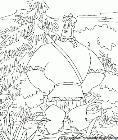 Раскраска Добрыня Добрыня Никитич