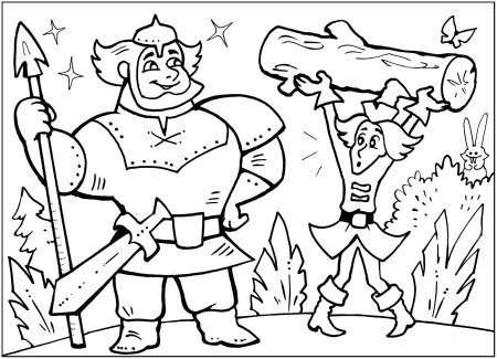 Раскраска Добрыня Добрыня Никитич