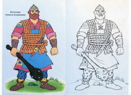 Богатырь рисунок