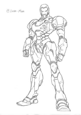 Раскраски Марвел Железный человек Тони Старк