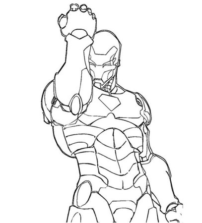 Железный человек раскраска