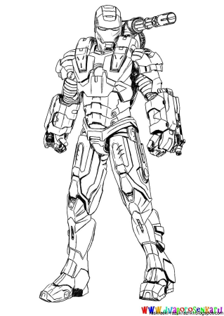 Раскраска Супергерои Железный человек