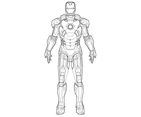 Раскраска Тони Старка железного человека