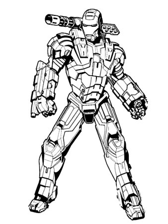 Раскраска Марвел Тони Старк