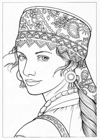 Раскраска "русские красавицы"