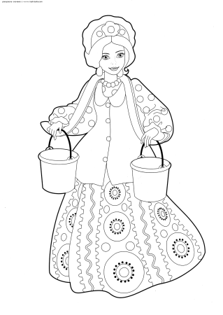 Раскраска Царевна Василиса Премудрая