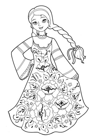 Раскраска для взрослых портрет