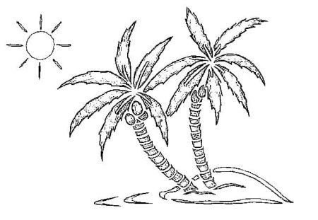 Раскраска пляж и море для детей